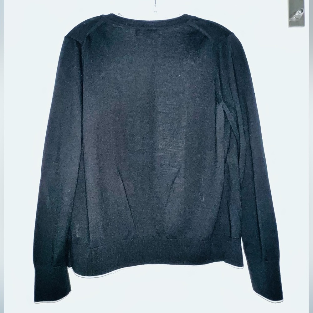 Banana Republic Black Cardigan with White Trim